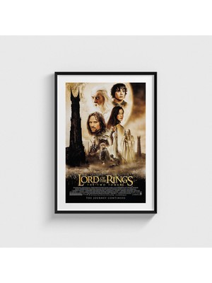 Domirus The Lord Of The Rings: The Two Towers (2002) Film Posteri Çerçeveli Tablo Ev Oda Duvar Dekorasyonu
