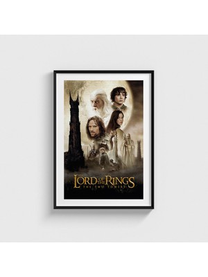 Domirus The Lord Of The Rings: The Two Towers (2002) Film Posteri Çerçeveli Tablo Ev Oda Duvar Dekorasyonu