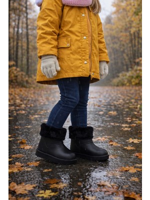 Foopi Snowy Eva Unisex Çocuk Kürklü Yağmur ve Kar Botu