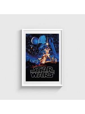 Domirus Star Wars: The Empire Strikes Back (1980) Film Posteri Çerçeveli Tablo Ev Oda Duvar Dekorasyonu