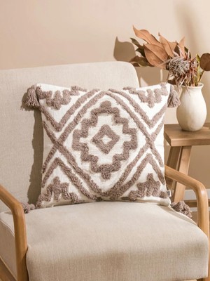 LC Waikiki Geometrik Desenli Kırlent Kılıfı 45X45 cm  (S6)