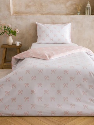 LC Waikiki Pembe Desenli Pamuklu Tek Kişilik Nevresim Seti  (S6)