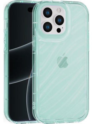 Vissona iPhone 13 Pro Max Uyumlu Telefon Kılıfı Kamera Çıkıntılı Kabartmalı Parlak Desenli Darbe Emici Silik