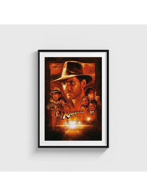 Domirus Indiana Jones Raiders Of The Lost Ark (1981) Film Posteri Çerçeveli Tablo Ev Oda Duvar Dekorasyonu