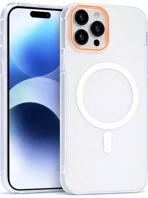 Vissona iPhone 14 Pro Uyumlu Magsafe Wireless Şarj Özellikli Mat Sert Arka Kapak Kılıf