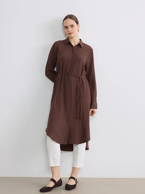 LC Waikiki Dokulu Oversize Kadın Gömlek Tunik  (S6)