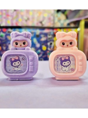 ÖZ OFİS Kuromi Tasarımlı Televizyon Şekilli Kadife Kaplı Kalemtıraş Tekli