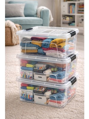 Loremp 20 Lt Düzenleyici 3 Adet Saklama Kutusu Depolama Saklama Kabı