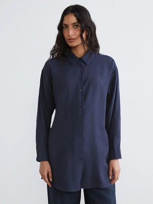 LC Waikiki Oversize Modal Karışımlı Kadın Gömlek Tunik  (S6)