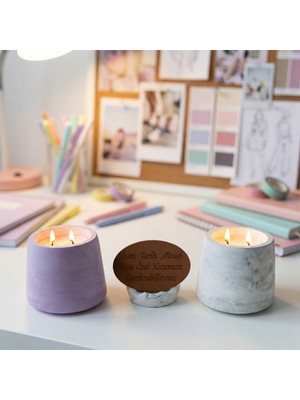 Miaju Farklı ve Özgün Hediye, Isim ve Not Eklenebilen Tasarım Mum Seti, Dekoratif ve Hediyelik Obje