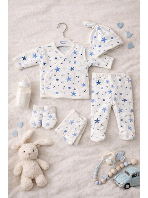 Yumilio Baby Sevimli Yıldız Desenli 5'li Hastane Çıkışı