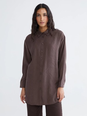 LC Waikiki Oversize Modal Karışımlı Kadın Gömlek Tunik  (S6)