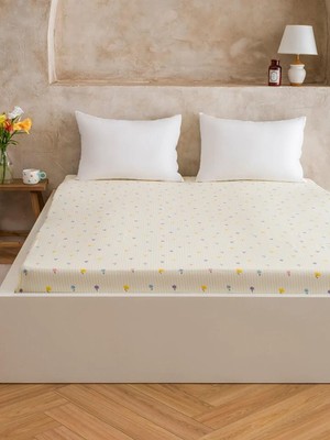 LC Waikiki Sarı Desenli Çift Kişilik Lastikli Çarşaf  (S6)