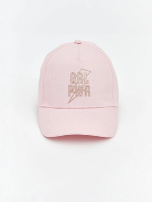 LC Waikiki Pembe Nakışlı Kız Çocuk Kep Şapka  (S6)