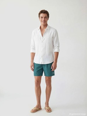 LC Waikiki Yeşil Kısa Boy Erkek Yüzme Şort  (S6)