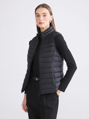 LC Waikiki Siyah Dik Yaka Kadın Şişme Yelek  (S6)
