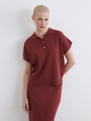 LC Waikiki Polo Yaka Kadın Triko Kazak  (S6)