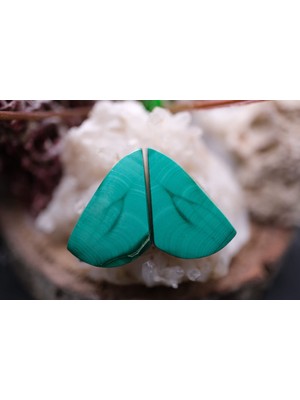 Aries 22.55CT 20.6X12.1MM Fancy Natural Malachite Pair