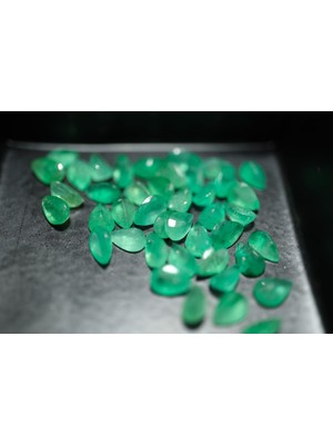 Aries 0.41CT 6X4MM Pear Natural Emerald , Zambia (1.kalite )