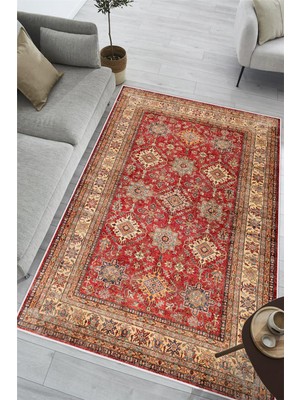 Pelura Halı Klasik Anadolu Desenli Dijital Baskılı Yıkanabilir Kaymaz Şönil Halı