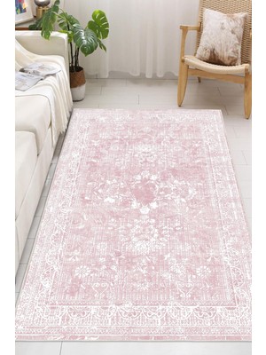 Pelura Halı Vintage Desen Şönil Kaymaz Taban Yıkanabilir Salon Halısı Mutfak Halısı Yolluk