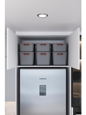 Mutfak Köşesi Boxify 6 Adet Çok Amaçlı Düzenleyici Kapaklı Kutu, Dekoratif Saklama Kutusu - 3ADET 15L 3 Adet 10L