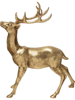 Storemax Co-Op Dekoratif Ayaklı Geyik Figürü, Altın