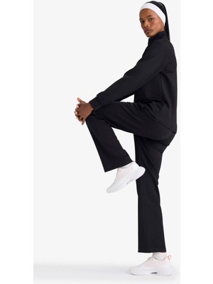 Defacto Straight Fit Modal Soft Touch Siyah Kadın Pantolon D7129AX/BK81