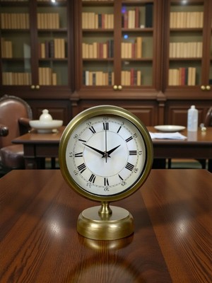 Plentiful Aurum Retro 25X20 Eskitme Metal Masa Saati