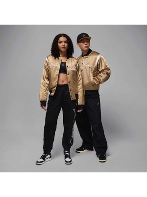 Nike Jordan Mvp Varsity Jacket Unisex Gold - Black Kolej Ceket / HF9297-257