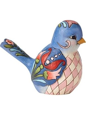 Storemax Jim Shore Hwc Mutluluk Mavisi Mavi Çiçekli Kuş Figürü 4056964 Hayvan Yeni