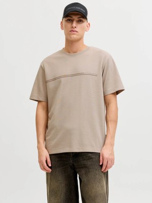 Jack & Jones Jcofusıon Bej Erkek T-Shirt 12289936
