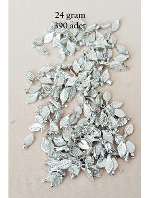 Esranın Dünyası Oya Abiye Bileklik Kolye Pleksi Metalik Plastik Pul Gümüş Renk 24 Gram 390 Adet - BNC574 RSXML34-