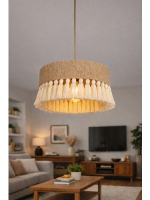 Yutedekor Bohem Jüt Avize – Salon, Yatak Odası, Çocuk Odası, Kafe & Restoran Aydınlatma - 35 cm