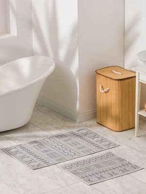 LC Waikiki Desenli Banyo Paspası Seti 2 Li  (S6)