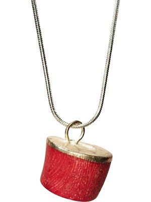 Esranın Dünyası Mercan Doğal Taşı Zincirli El Yapımı Kolye Uç: 1,5 cm Zincir: 20 cm Kutulu RSXML34-ESRDNS