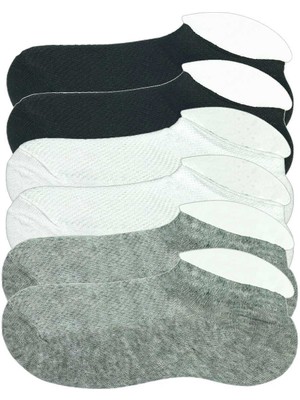 Esranın Dünyası 6 Adet Çocuk Sneaker Patik Çorap Siyah Beyaz Gri RSXML34-ESRDNS