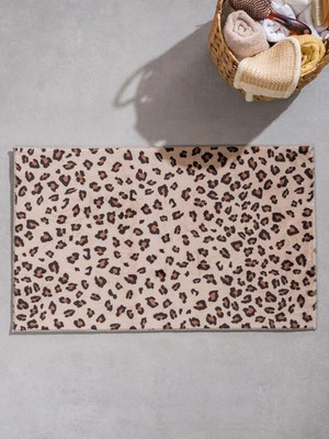 LC Waikiki Karışık Leopar Desenli Banyo Paspası 50X80 cm  (S6)