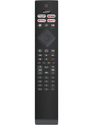 Philips 65PUS7956/12 Televizyon Için Uyumlu Netflix Youtube Rokuten Tuşlu Tv LED LCD Uzaktan Kumanda