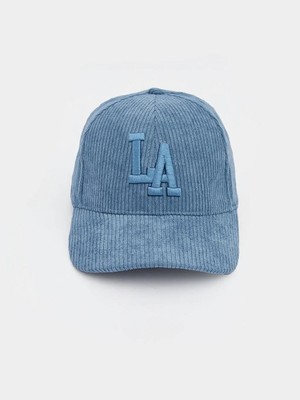 LC Waikiki Turkuaz Los Angeles Nakışlı Erkek Kep Şapka  (S6)