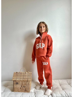 Jolly Kids Erkek Çocuk Half Zip Fermuar Sweatshirt Kışlık Takım