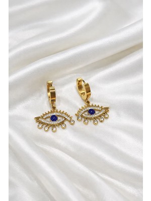 Suzi Shine Çelik Sallantılı Göz Küpe