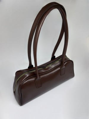 Livayssçanta Lune Kahverengi Uzun Saplı Baget El ve Omuz Kadın Çantası