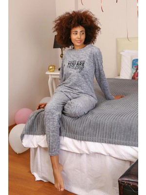 MTM My The Mall Polar Kadın Pijama Takımı Gri