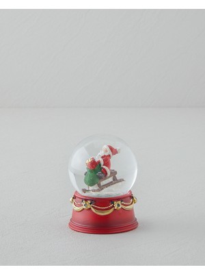 Normadia Şık Kırmızı Kar Küresi, 9 Cm, Dekoratif ve Zarif Tasarım