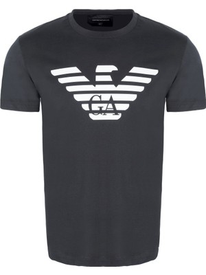 Armani Logo Baskılı Pima Jarse Tişört