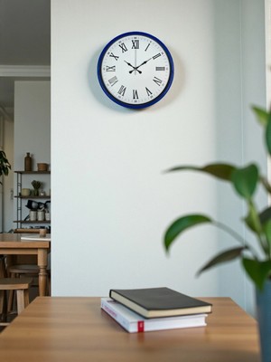 Zentime 36 cm Lacivert Dekoratif Duvar Saati
