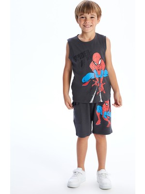 Lc Waikiki Yeni Sezon Bisiklet Yaka Spider-Man Baskılı Erkek Çocuk Atlet