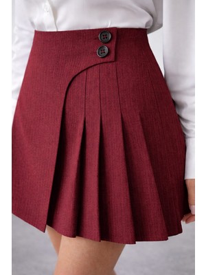 Thb.Edition Yüksek Bel Pileli Etek