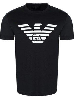 Armani Logo Baskılı Pima Jarse Tişört